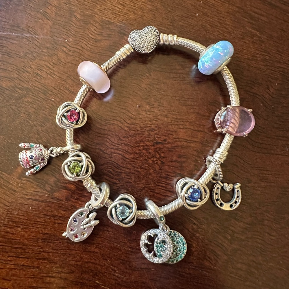 Pandora charm bracelet- colorful set 🌈💕